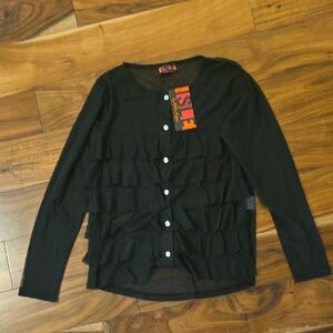 ISLE Black Ruffle Women's Top